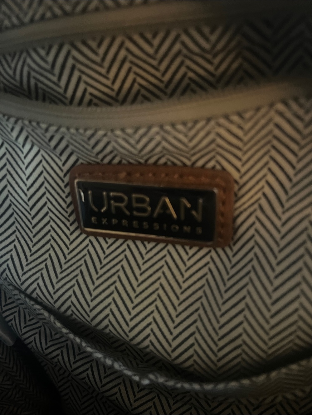 Urban Expressions Brown and Black Logo Interior Detail - Picture 2 of 4